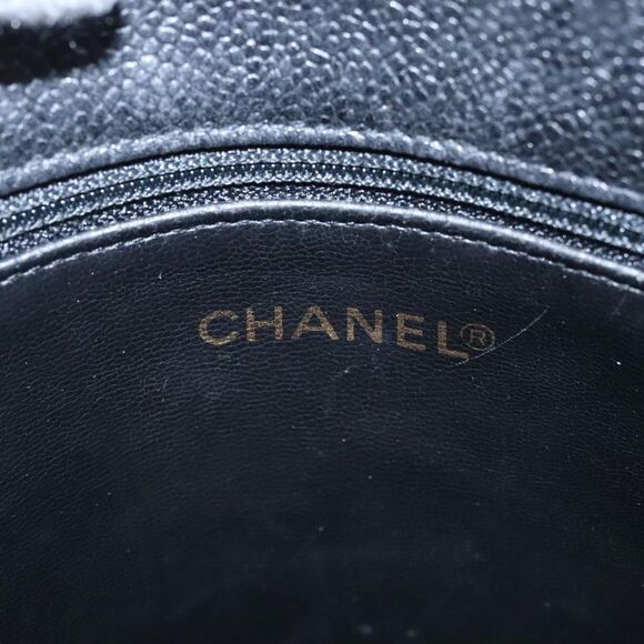 Chanel Logo Cc Black Leather Tote Bag (Pre-Owned) - Picture 13 of 16